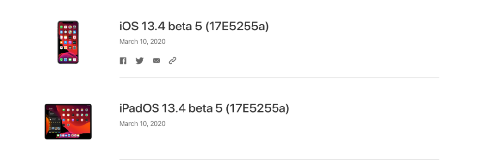 iOS 13.4 beta 5 发布，正式版越来越近了